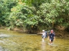 Out of the boat and on foot - river crossing