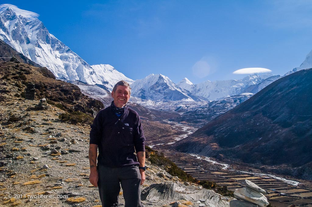Me, above Dinboche on the ascent of Narastan Peak