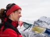 Lara Erlingsdottir on the summit of Narastan Peak