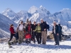 Trekking group on the descent from Pheriche