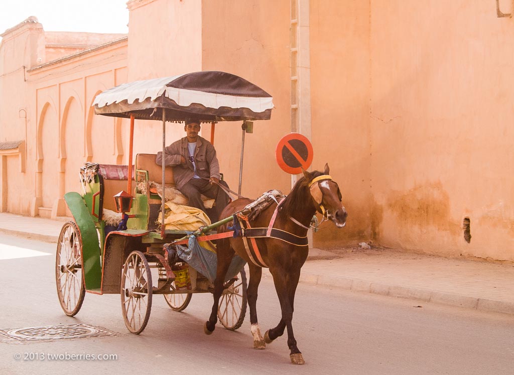 Horse-drawn taxi in Taroundant