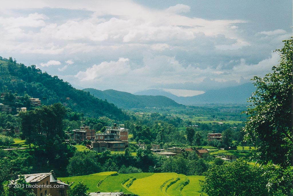 Rice paddy, descending into the Kathmandu valley